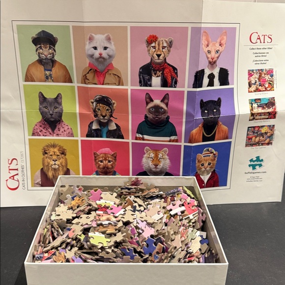 Buffalo Games Cats In Clothes 750-piece jigsaw puzzle SALE🔴3/$25🔴 - Picture 3 of 3